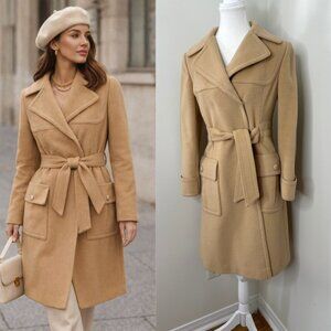 Vintage 1970's Made in Canada Wool Trench Coat